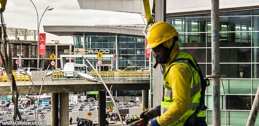 Obras en el aeropuerto El Dorado