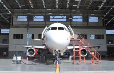 Airbus A320 de Avianca en el MRO.
