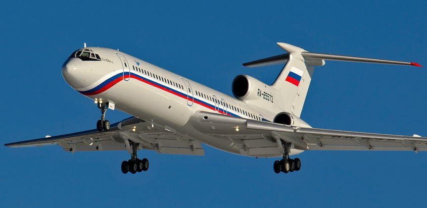 Tupolev 154 en aproximación final al Aeropuerto Chkalovsky que sirve a la ciudad de Shchyolkovo, Rusia