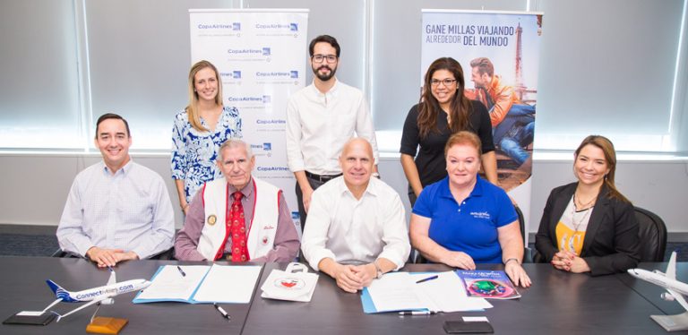 Copa Airlines en el lanzamiento de Donate Miles.
