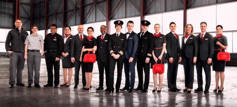 Nuevos uniformes de Air Canada.
