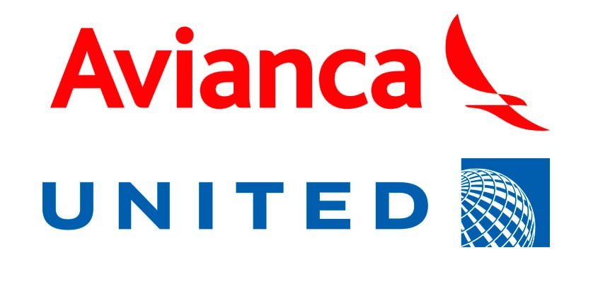 Logos de Avianca y United Airlines.