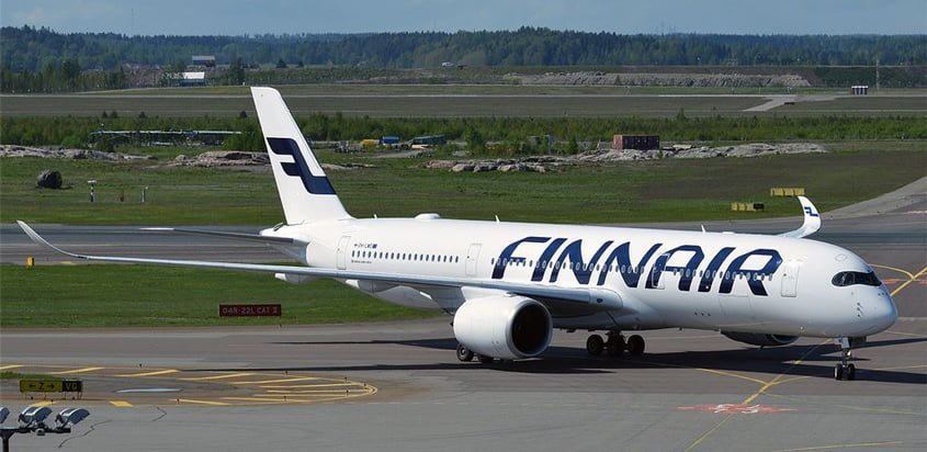 Airbus A350 de Finnair en rodaje.