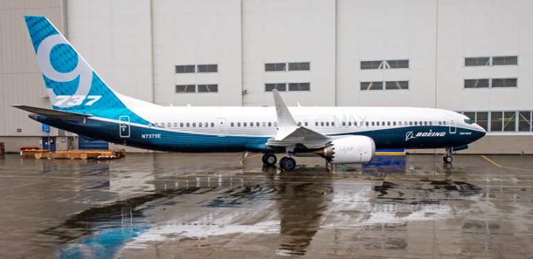 Boeing 737MAX-9 en su Presentación Oficial.