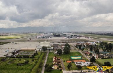Vista Aérea del Aeropuerto Internacional Eldorado de Bogotá.