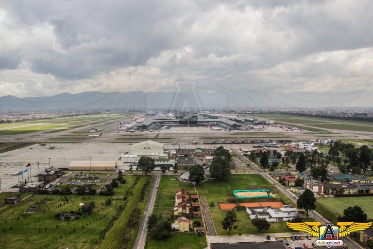 Vista Aérea del Aeropuerto Internacional Eldorado de Bogotá.