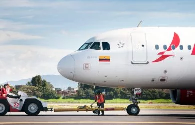 Airbus A319 de Avianca en Push-back.