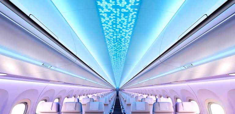 Nuevo diseño de cabina propuesto por Airbus para el A320.