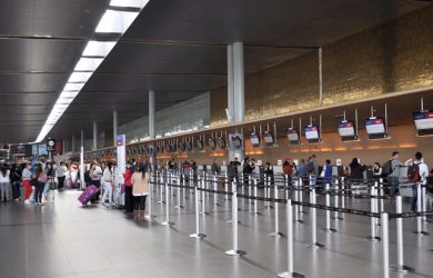 Vista del área de Check in del Aeropuerto Internacional Eldorado.