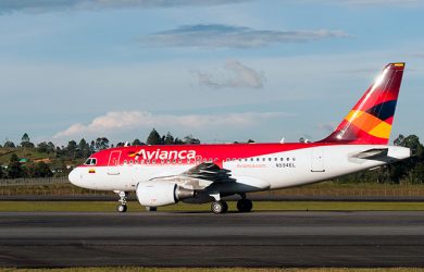 Airbus A318 de Avianca, uno de los que volaba a Bridgetown, Barbados.