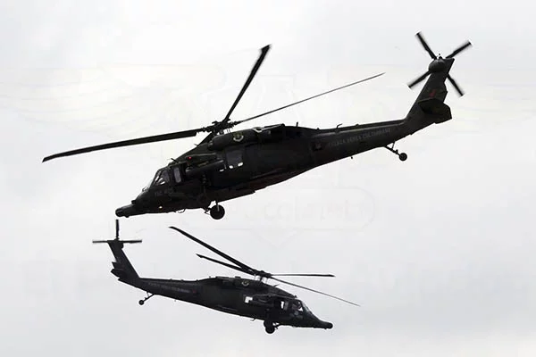 Show de los Black Hawk Arp&iacute;a de la Fuerza A&eacute;rea Colombiana en F-AIR 2017.