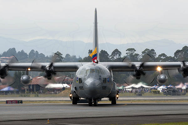 Demostración del sistema MFFS II en Hércules C-130 de la Fuerza Aérea Colombiana (FAC).