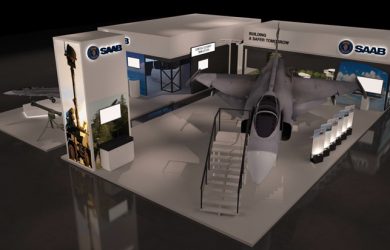 Stand de SAAB en F-AIR 2017.