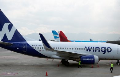 Boeing 737-700 de Wingo en el Aeropuerto Internacional Eldorado de Bogotá.