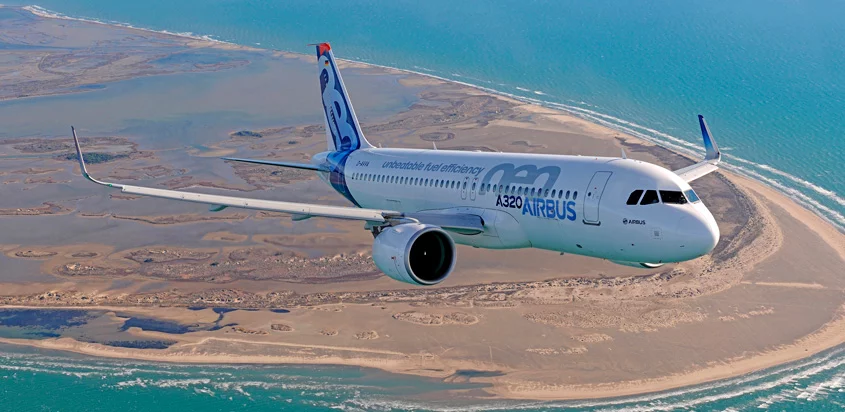 Airbus A320neo en vuelo.