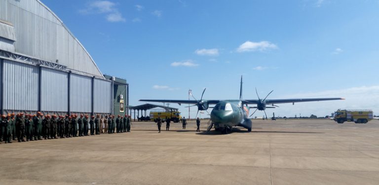 Airbus C295 SAR llegando a Campo Grande, Brasil.