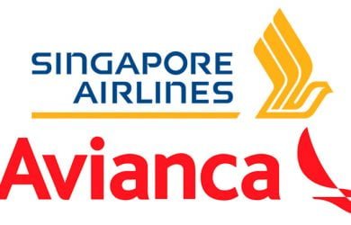 Logos de Avianca y Singapore Airlines.