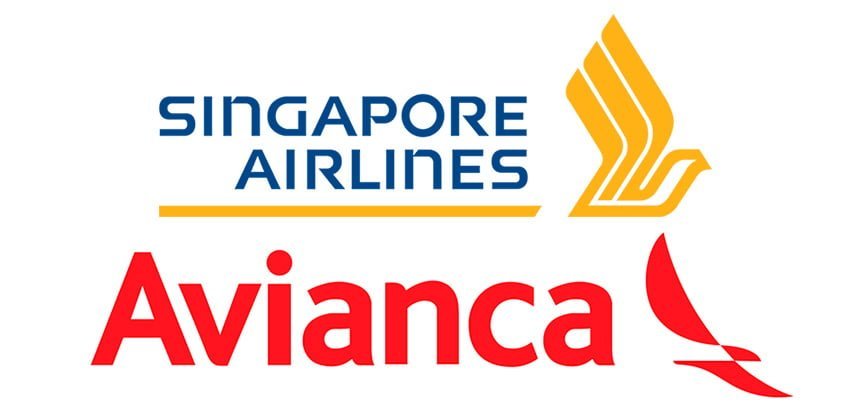 Logos de Avianca y Singapore Airlines.