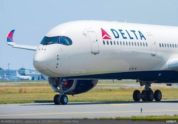 Airbus A350-900 de Delta Air Lines en Toulouse.