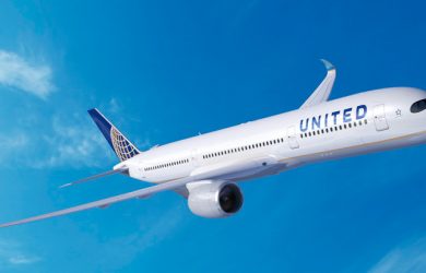 Render de un Airbus A350 de United Airlines.