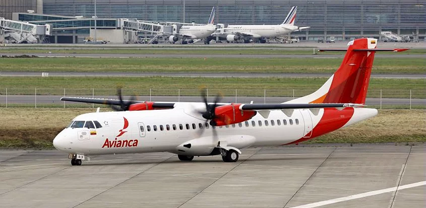 ATR 72-600 de Avianca en rodaje.