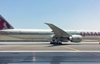 Boeing 777-300ER de Qatar Airways equipado con GX Aviation.