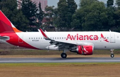 Airbus A319 de Avianca en rodaje.