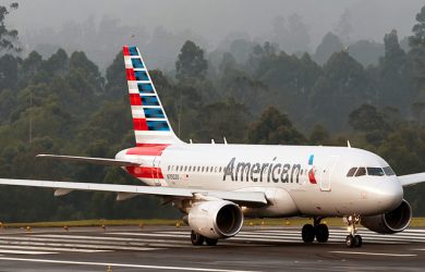 Airbus A319 de American Airlines en Medellín.