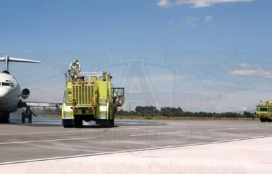Máquinas de Bomberos del Aeropuerto Internacional Eldorado de Bogotá.