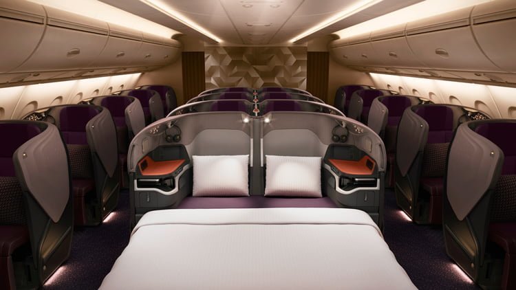 Cabina renovada de Singapore Airlines en los Airbus A380.