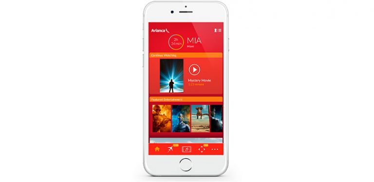 App de Entretenimiento a bordo de los Airbus A318 de Avianca.