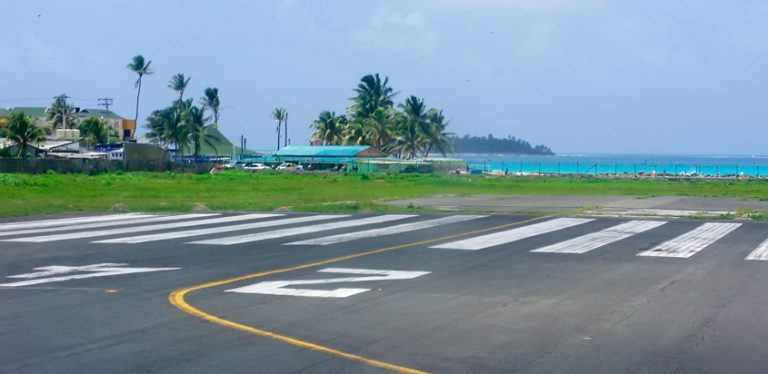 Cabecera 24 del Aeropuerto Gustavo Rojas Pinilla de San Andrés.