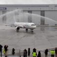 Airbus A321LR aterrizando luego de su primer vuelo.