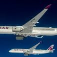 A350-1000 y A350-900 de Qatar Airways en vuelo.v