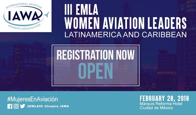 Registro para el III Encuentro de Mujeres Líderes en Aviación.