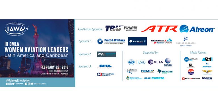 Patrocinadores del III Encuentro de Mujeres Líderes en Aviación.
