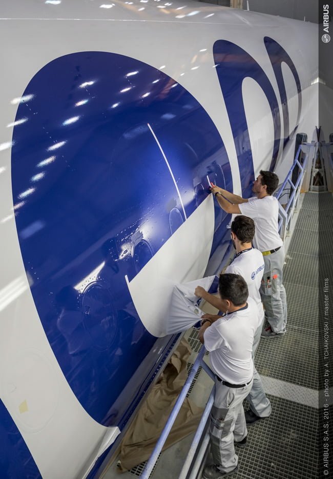 Centro de Pintura de Airbus en Toulouse, Francia.