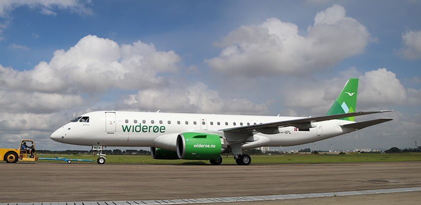 Primer Embraer E190-E2 de Widerøe.