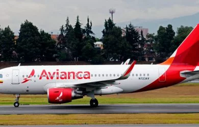 Airbus A319 de Avianca como el que volará a Chicago.