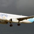Airbus A320 de Tame aterrizando.