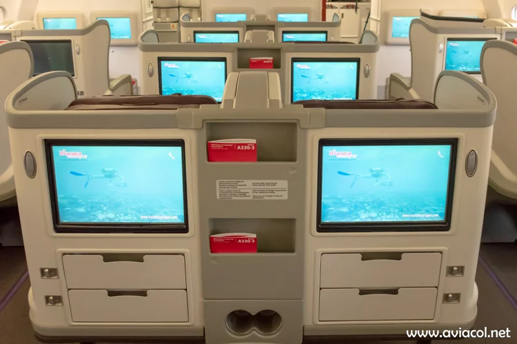 Cabina de Clase Ejecutiva del nuevo Airbus A330-300 de Avianca.
