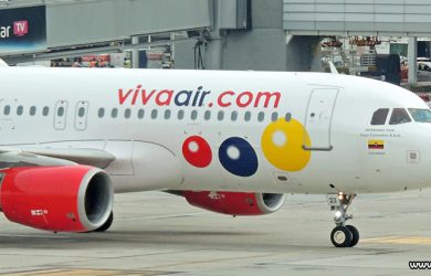 Airbus A320 de Viva Air Colombia en el Aeropuerto Internacional Eldorado de Bogotá.