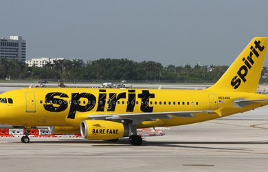 Airbus A319 de Spirit Airlines en rodaje.