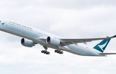 Airbus A350-1000 de Cathay Pacific de Hong Kong.