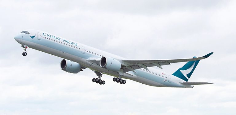 Airbus A350-1000 de Cathay Pacific de Hong Kong.