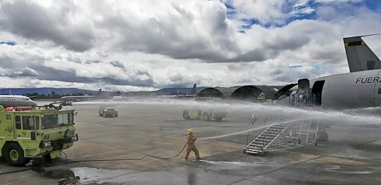 Simulacro de accidente aéreo en CATAM.