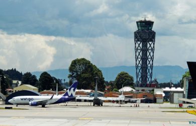 Plataforma del Aeropuerto Internacional Eldorado de Bogotá.