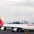 Airbus A340-600 de Iberia llegando a Bogotá.