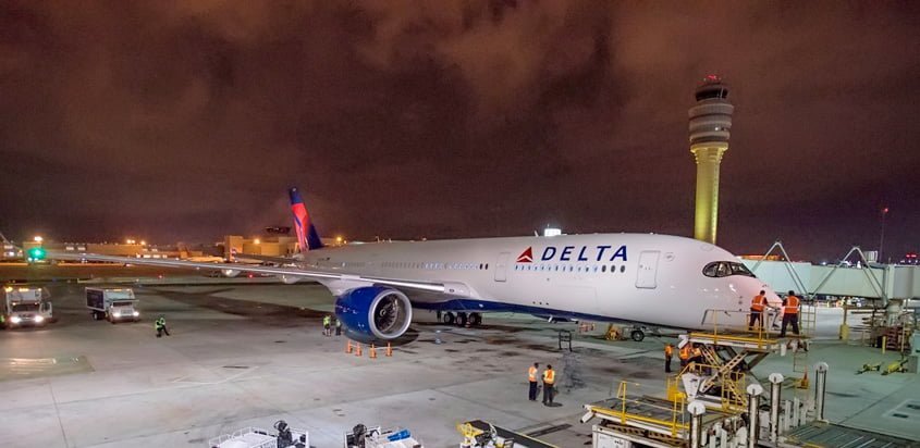 Airbus A350-900 de Delta Air Lines en Atlanta.