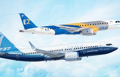Embraer E2 y Boeing 737 MAX.